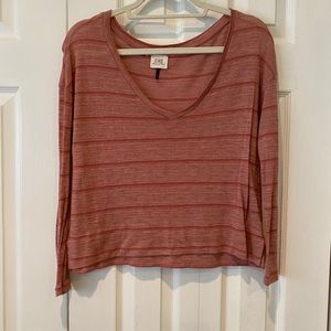 Blush striped long sleeve